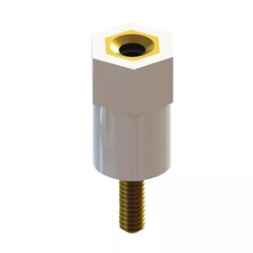 Male To Female Standoff - Hexagonal Bottom, Insulator, Nylon/Brass