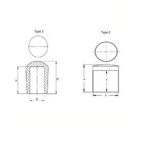 Round Ferrules Standard - Line Drawing