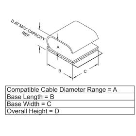 P110695_Cable_Clamps_-_Adhesive_Mount_3_Wire_Leads - Line Drawing