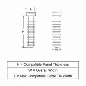 P110246_Cable-Tie-Mounts-Masonary-Mount - Line Drawing