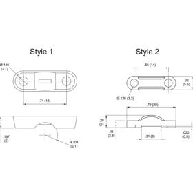 P110815_Cable_Clamps_-_Screw_Mount_Strain_Relief - Line Drawing