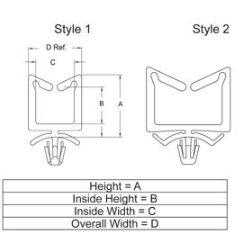 P110112_Wire_Saddle-Non_Locking_Snap_In_Arrowhed_Mount - Line Drawing