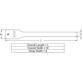 P110320_Hook_and_Loop-Standard_Cable_Ties_Plenum_Rated - Line Drawing