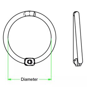 Binding Rings - Line Drawing