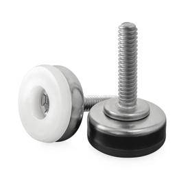 Stud Mount Leveling Feet - Plastic Rigid Base
