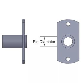 Pin Receptacle Oval - Line Drawing