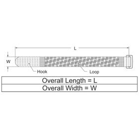 P110340_Hook_and_Loop-Cinch_Straps_Plastic_Buckle - Line Drawing