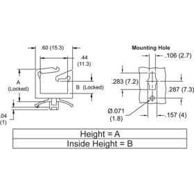 P110113_Wire_Saddle-Locking_Snap_In_Quarter_Turn - Line Drawing