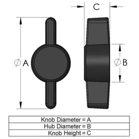 T Series_T-Knob Line Drawing (T2)