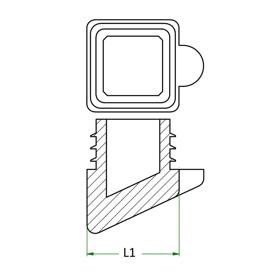 Angled Square Inserts - Line Drawing