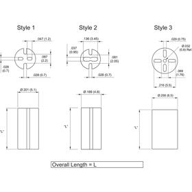P160115_LED_Spacers-Round_Metric_Spacers - Line Drawing