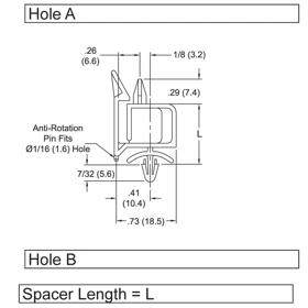 P160191_Edge_Locking_Support-Snap_In_Anti-Rotation_Locating_Nose_Flexible - Line Drawing