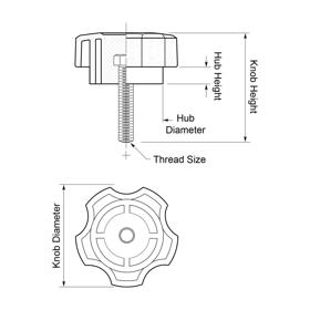 Clamping Knobs Fluted