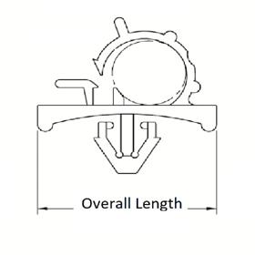 P110750 Cable Clamps - Plug In Locking - Line Drawing