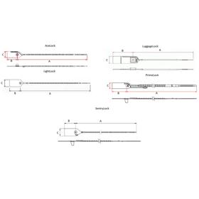 Pull Tight Seals Barbed Strap - Line Drawing