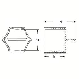 Hexagonal-Caps - Line Drawing