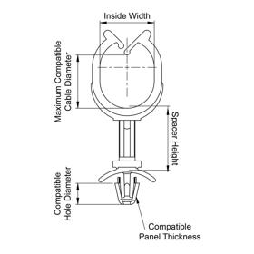 Standoff Cable Harness - Plug In - Line Drawing