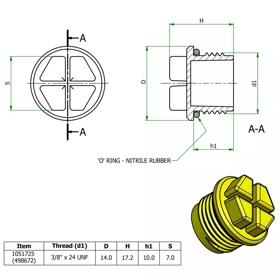 Threaded O-ring Plugs - UNF Threads