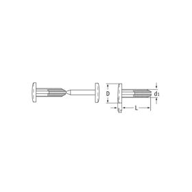 Ratchet Rivets - Nylon - Line Drawing