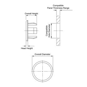 Sheet Metal Plugs - Line Drawing