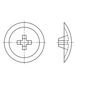 Cross-Head Screw Caps - Line Drawing