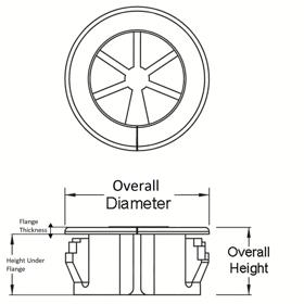 All Fit Bushings Open Closed - Line Drawing
