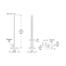 P110420_Mounting_Cable_Ties-Adhesive_Mount - Line Drawing