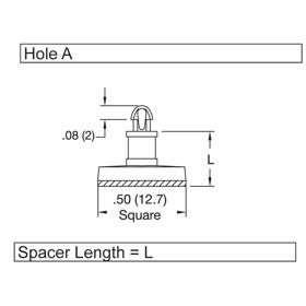 P160171_Adhesive_Base_Support-Snap_Locking_Low-Profile - Line Drawing