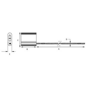 Cable Seals - Metal Body - Line Drawing