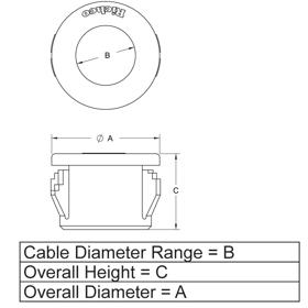 Snap Fit Bushings - Closed - Line Drawing