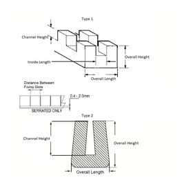 P110560 Grommet - Strips - Plastic - Rolls - Line Drawing