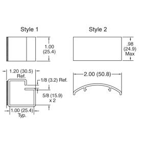 P110486_Fibre_Bracket-Coiling_Clip - Line Drawing