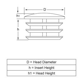 P050815_Round-Inserts-and-Glides-Chrome-Finish - Line Drawing