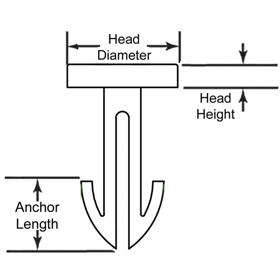 Push-In Rivets - Snap - Line Drawing