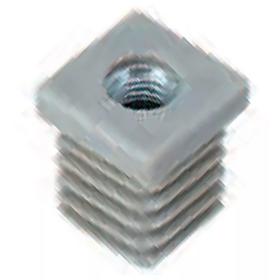 Square Square Threaded Inserts & Glides - Metal