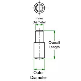 Shelf Supports - Solid Cylinder - Line Drawing