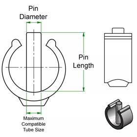 Tube Locks - Line Drawing