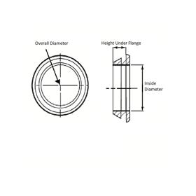 P110595 Open Grommets - Quick Fit Grommets - Line Drawing