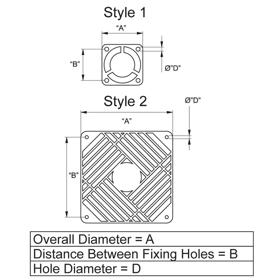 P160067_Fan_Guards_Plastic_Screw_Mount - Line Drawing