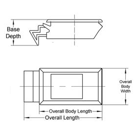 Sliding Snap Latches - Line Drawing