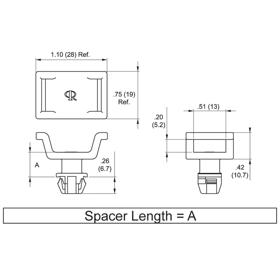 P110256_Cable_Tie_Mounts-Hook_and_Loop_Ties_Snap_In - Line Drawing