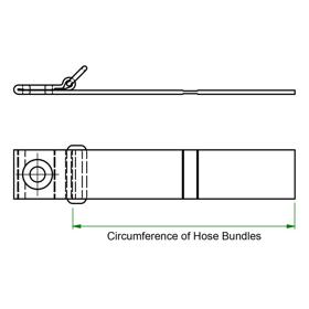 Hose Tubing Cinch Straps - Cinch Straps - Line Drawing