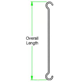 Free Hanging Hooks - Straight - Line Drawing