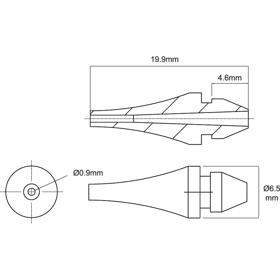 Strain Relief Bushings - Fibre Boot - Line Drawing