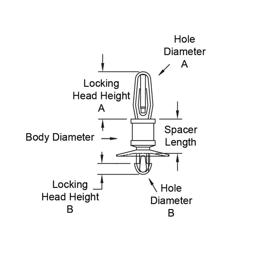 P160355_Standard_Snap_Lock_Supports-Teardrop_Snap-Lock_Bayonet_Nose_Snap-Lock_Cupped_1-Side - Line Drawing