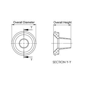 Cover Caps - Washers -  Line Drawing