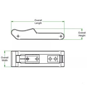 Draw Latches & Keepers - Plastics and Rubber - Line Drawing