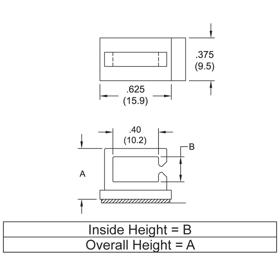 Wire Saddle - Adhesive Mount, Side Entry