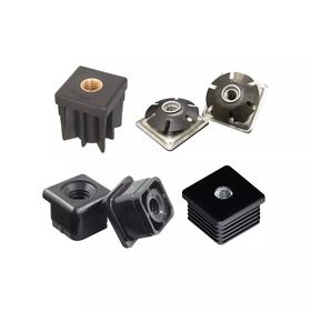 thumbnail image 2 of Heavy Duty 2 Inch Square Black Plastic Insert Plug - Furniture Glide / End Cap 2 of 6
