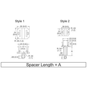 P110506_Fiber_Guides_-_Flexible_Spacers_and_Holders - Line Drawing